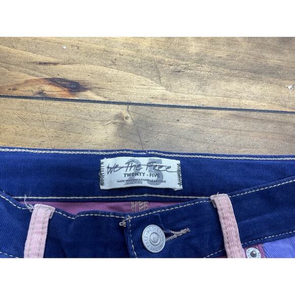 Free People Groovy Supernova Cord Wide Leg Purple Disco Jeans Size 25 - Picture 6 of 11